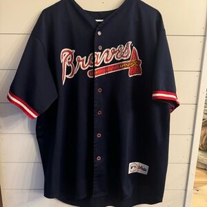 Vintage Atlanta Braves Jersey majestic #25 Jones sz Mens XXL Navy Made in USA